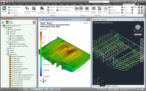 Calculation example: finite-element modelling of ShipConstruction assembly