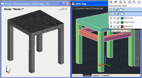 Objects, placed on turned off layer, are not included in the study