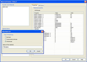 The editing program for orthotropic materials