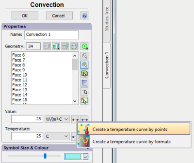 Ability to set nonlinear boundary conditions in thermal analysis studies